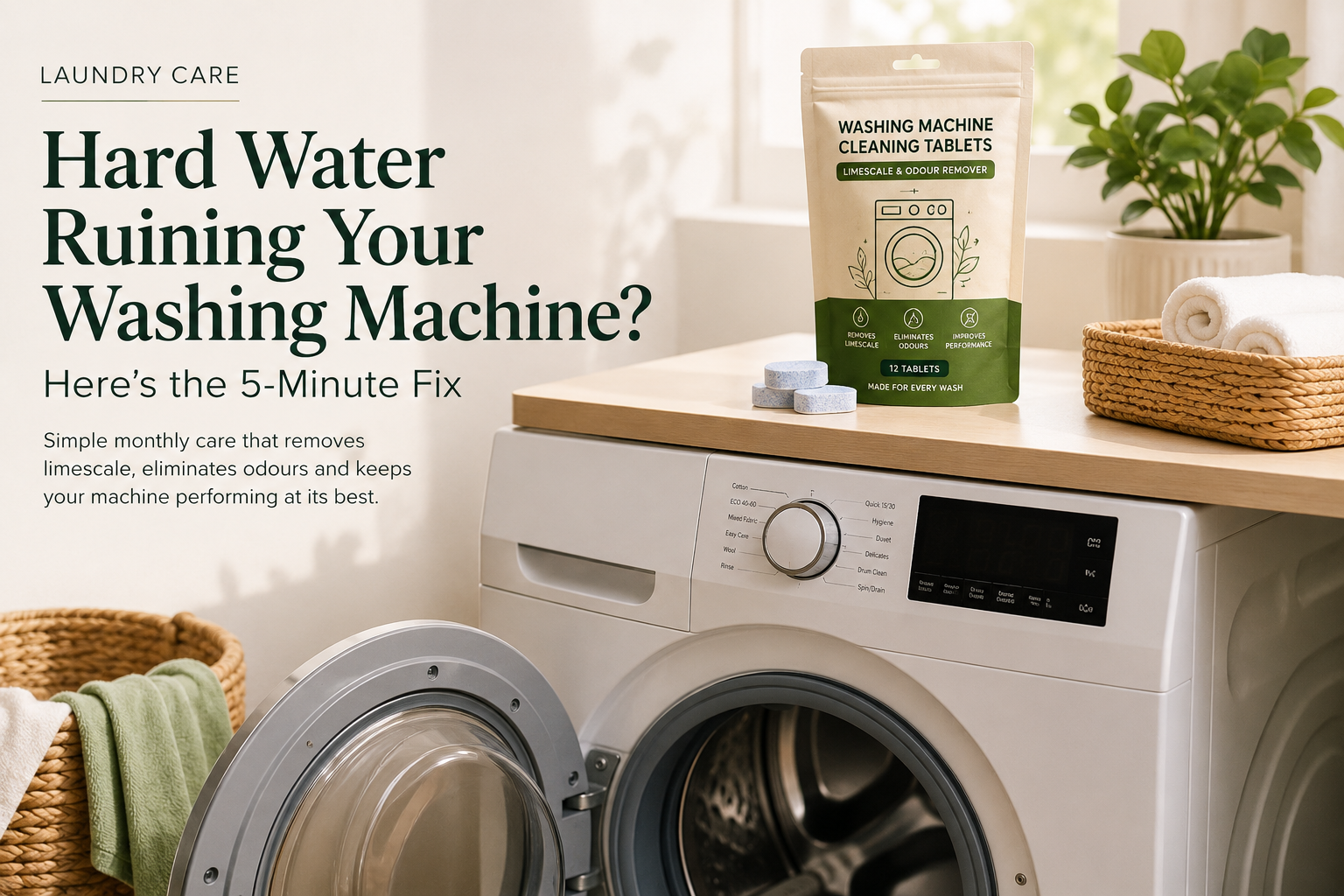 Hard Water Ruining Your Washing Machine? Here's the 5-Minute Fix